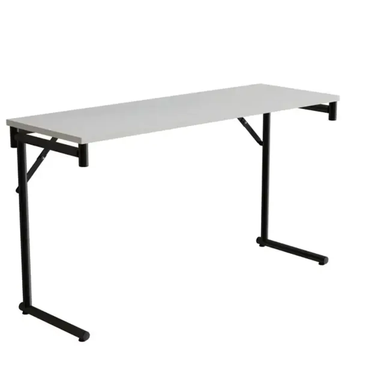 Klapbord Silhuett 1300x450mm,Hvid laminat og sort stel