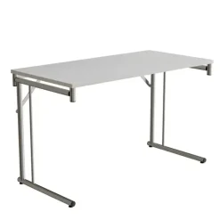 Klapbord Silhuett 1200x600mm,Hvid laminat og krom stel