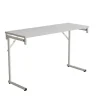 Klapbord Silhuett 1300x450mm,Hvid laminat og alugråt stel