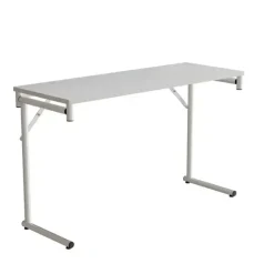 Klapbord Silhuett 1200x450mm,Hvid laminat og hvidt stel