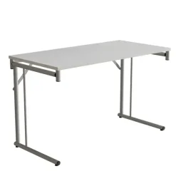 Klapbord Silhuett 1200x600mm,Hvid laminat og alugråt stel