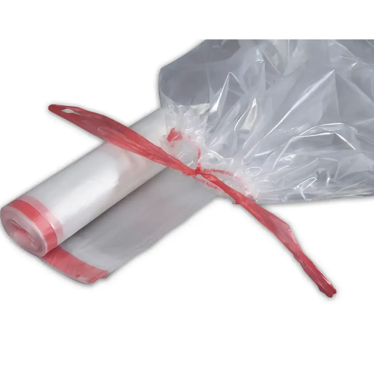 Klare affaldsposer - 100 Liter - med snoretræk - 700 x 1100 mm - 10 ruller