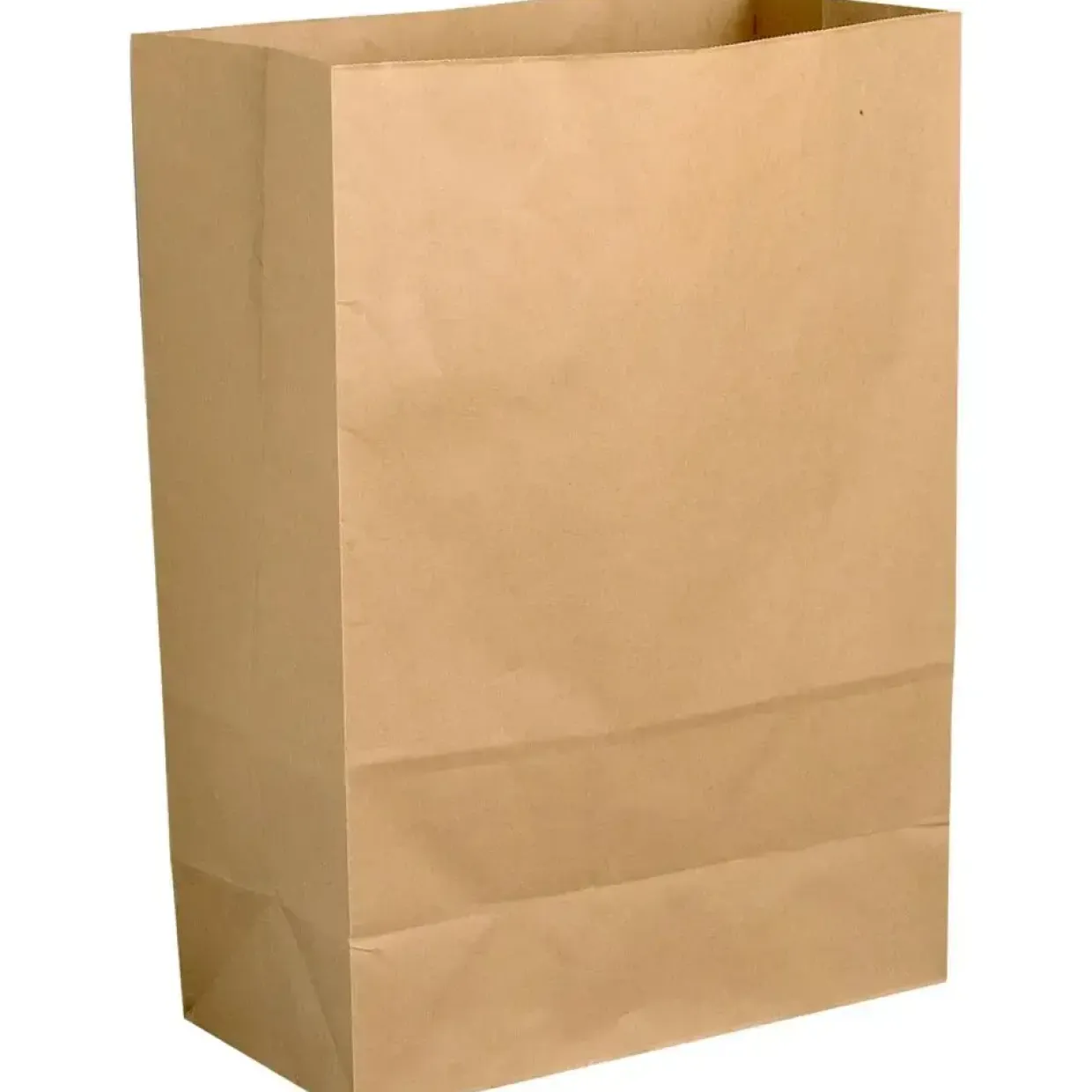Klodsbundspose 20x10x30 cm 6 L 70 g/m2 brun papir uden hank med sidefals - 500 stk