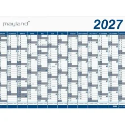 Kæmpekalender(i plastpose) 1x13 mdr. væg - 70x100 cm - 2027 - Mayland - 27065100