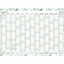 Kæmpekalender 1x13 mdr. væg - whiteboard - 70x100 cm - 2027 - Mayland - 27065600