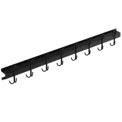 Knagerække med indadvendte kroge 1200 mm, sort