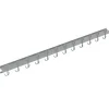 Knagerække - 1800 mm - Indadvendte kroge - Alugrå - RAL9006
