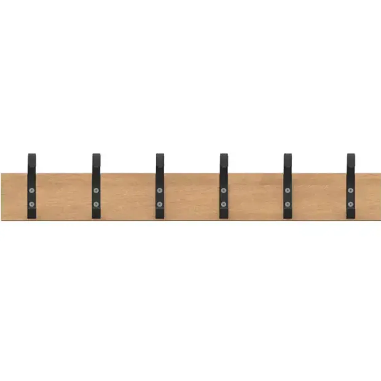 Knagerække - Sonesson Type 102 - 6 skolekroge - Sort/Birk - 1000mm