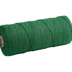 Knyttegarn, L: 315 m, tykkelse 1 mm, Tynd kvalitet 12/12, grøn, 220 g/ 1 ngl.