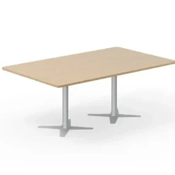 Konferencebord DNA, Eg 4400x1200 mm rektangulært, Hvidt understel