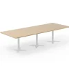 Konferencebord DNA, Eg 3200x1200 mm rektangulært, Hvidt understel