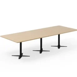 Konferencebord DNA, Eg 3200x1200 mm rektangulært, Sort understel