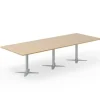 Konferencebord DNA, Eg 3200x1200 mm rektangulært, Alugråt understel