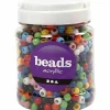 Kongoperler, dia. 10 mm, hulstr. 4,5 mm, ass. farver, 430 g, 700ml