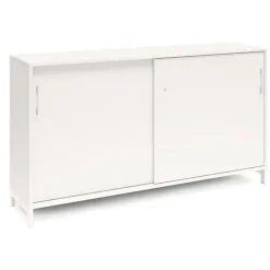 Kontorskab - DNA 2A4 skydedør - Hvid/Hvid - 1600x890 mm