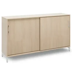 Kontorskab DNA, 1600x890 mm, Eg/Alugrå 2A4