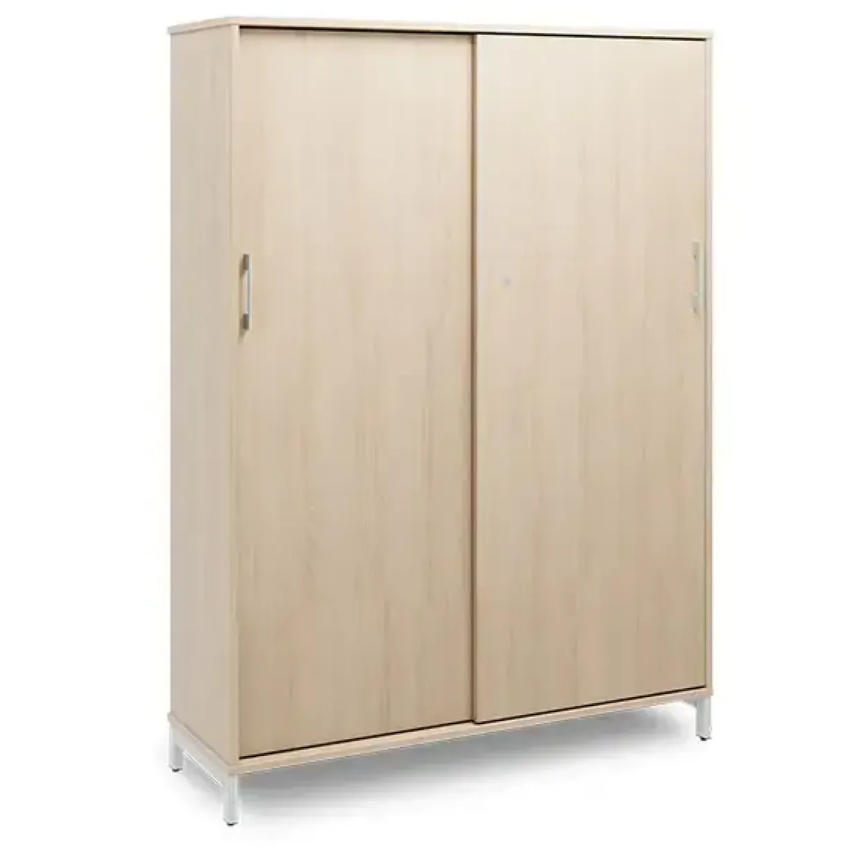 Kontorskab DNA, 1200x1660 mm, Eg/Alugrå, skydedør 4A4