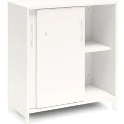 Kontorskab DNA, 800x890 mm, Hvid/Hvid, skydedør 2A4