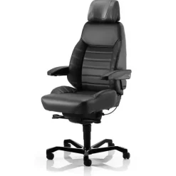 Kontorstol - Kab Seating Executive - Sort læder - 24/7 brug
