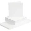 Kort og kuverter kort str. 15x15 cm kuvert str. 16x16 cm hvid - 50 sæt