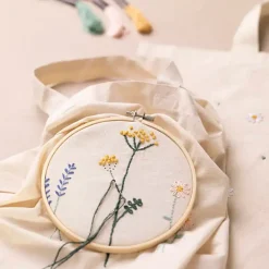 Kreakasse DIY Kit Broderi Blomster