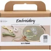 Kreakasse DIY Kit Broderi Broderiramme støvet grøn - 1 pakke