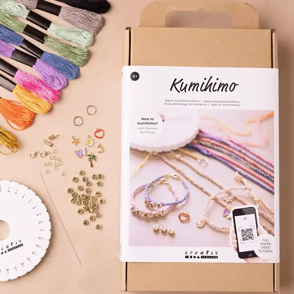 Kreakasse DIY Kit Kumihimo Venskabsarmbånd - 1 pakke