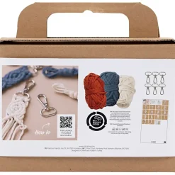 Kreakasse DIY Kit Macramé Nøglering
