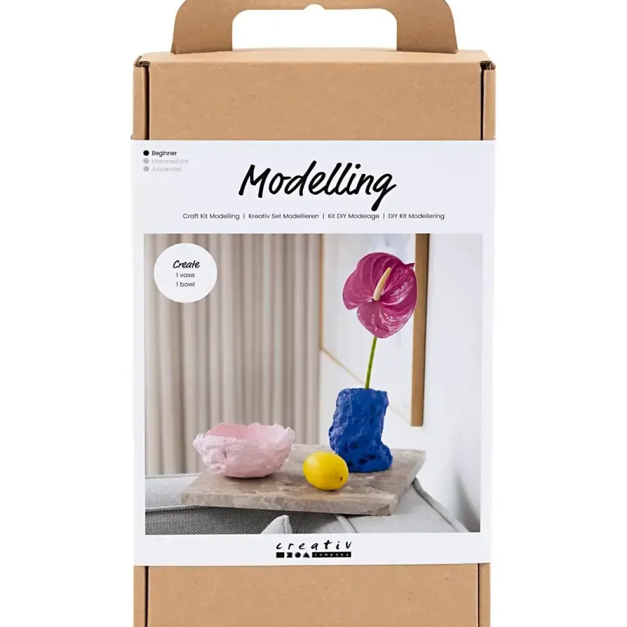 Kreakasse DIY Kit Modellering Vase og skål