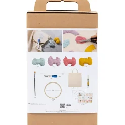 Kreakasse DIY Kit Punch Needle Mulepose pastelfarver