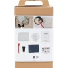 Kreakasse DIY Kit Resin Støbning Firkantet bakke med terrazzo sort, hvid
