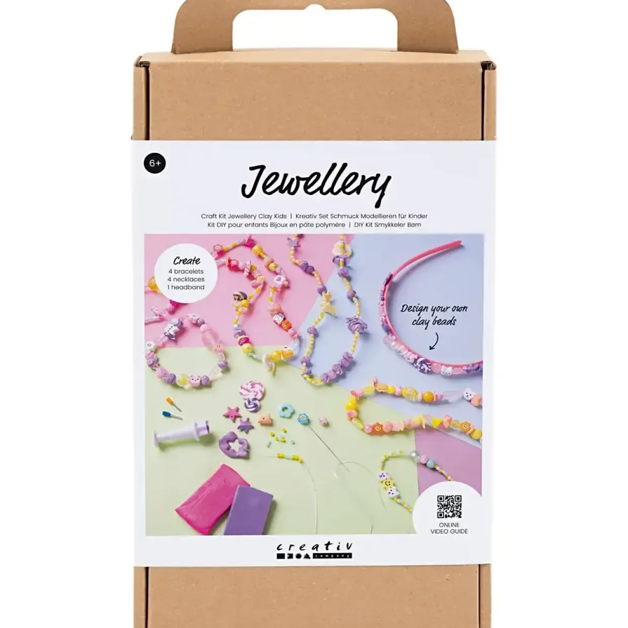 Kreakasse DIY Kit Smykker Børn ass. farver