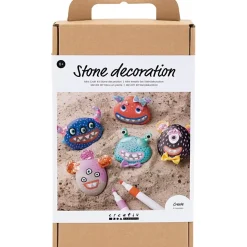 Kreakasse DIY Kit Stendekoration Monster ass. farver