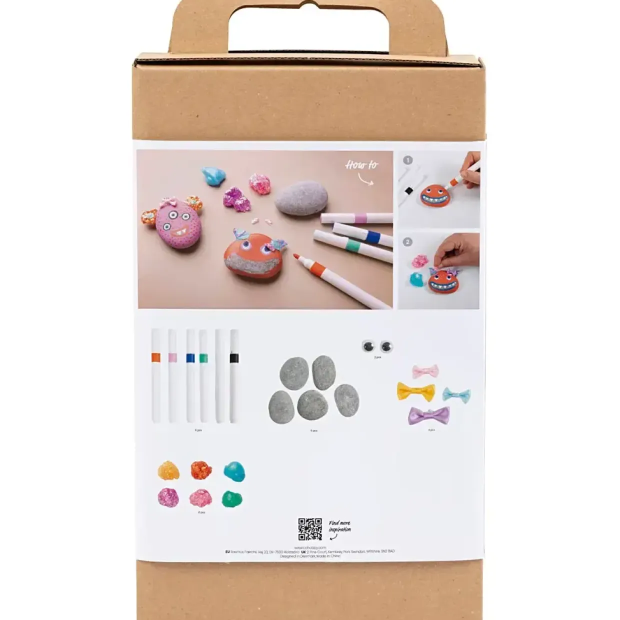 Kreakasse DIY Kit Stendekoration Monster ass. farver
