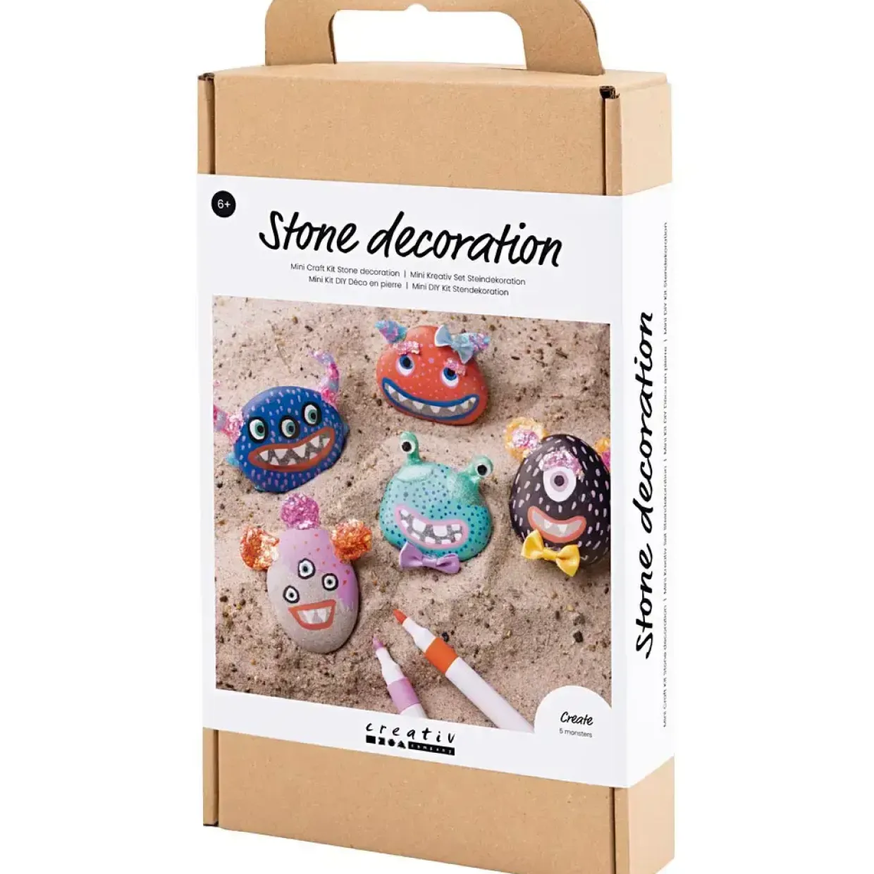 Kreakasse DIY Kit Stendekoration Monster ass. farver