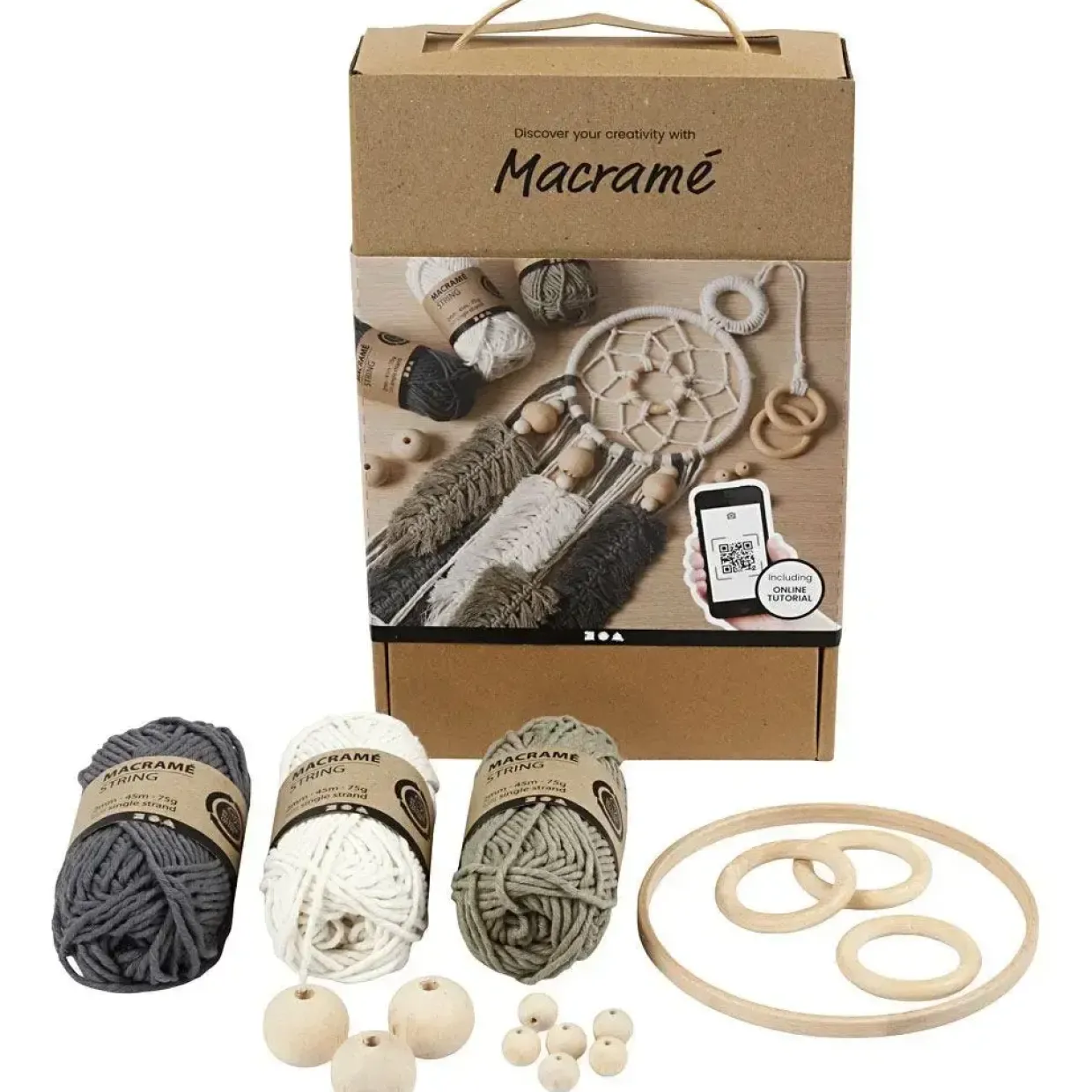 Kreakasse læringssæt med macramé diameter 2 mm