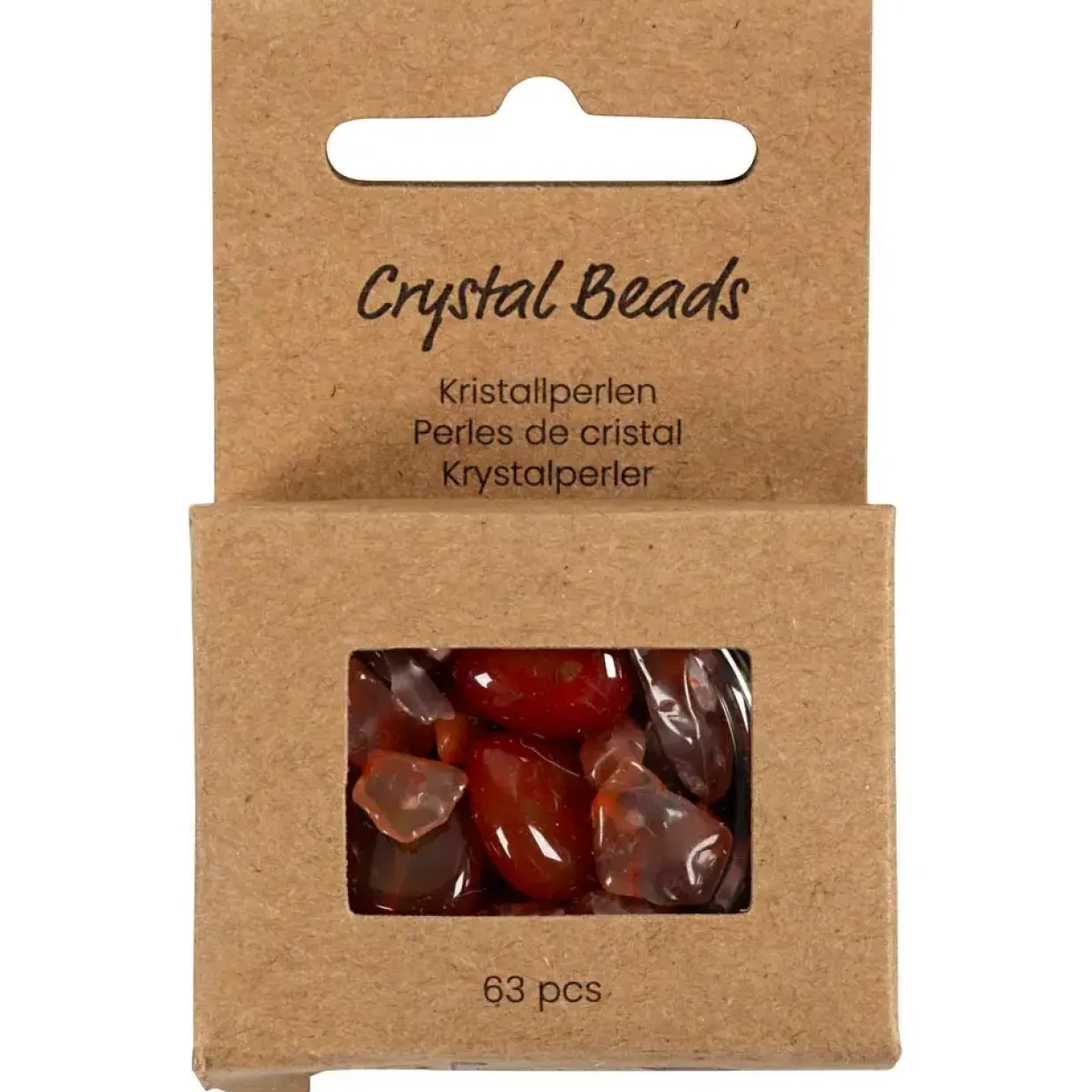 Krystalperler, Aventurin, str. 7-12 mm, hulstr. 1 mm, koral, 63stk./ 1 pk.
