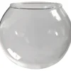 Kugleformet glasklokke diameter 8 cm hulstørrelse 5 cm transparent - 4 stk.