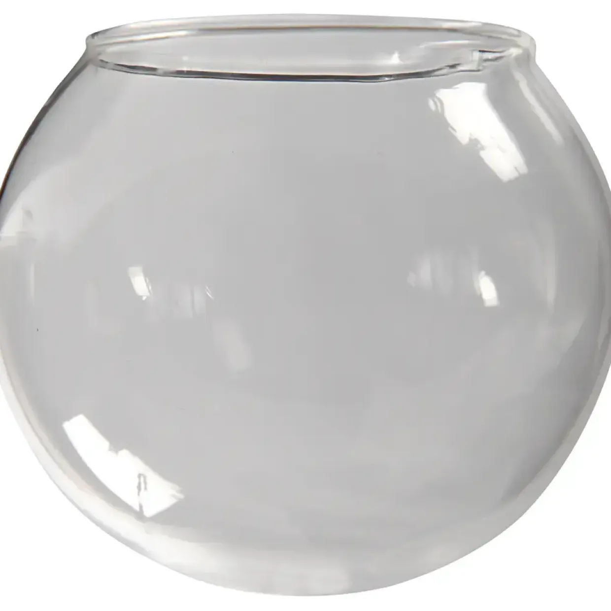 Kugleformet glasklokke diameter 8 cm hulstørrelse 5 cm transparent - 4 stk.