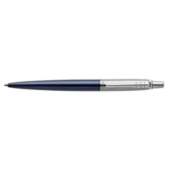 Kuglepen i gaveæske - Parker Jotter Royal Blue Chrome Trim - Blå skrift