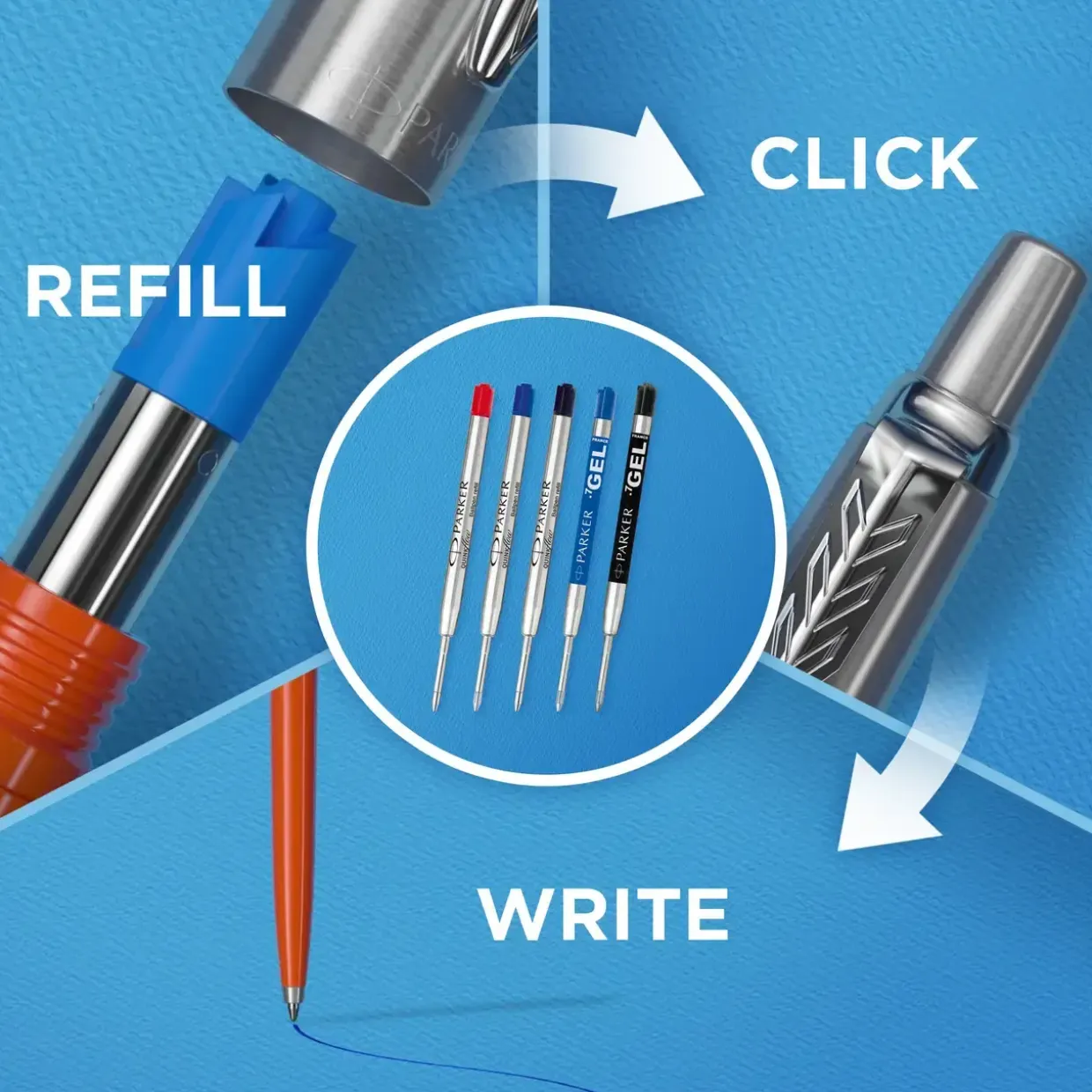 Kuglepen Parker Jotter 55% recycled blister orange