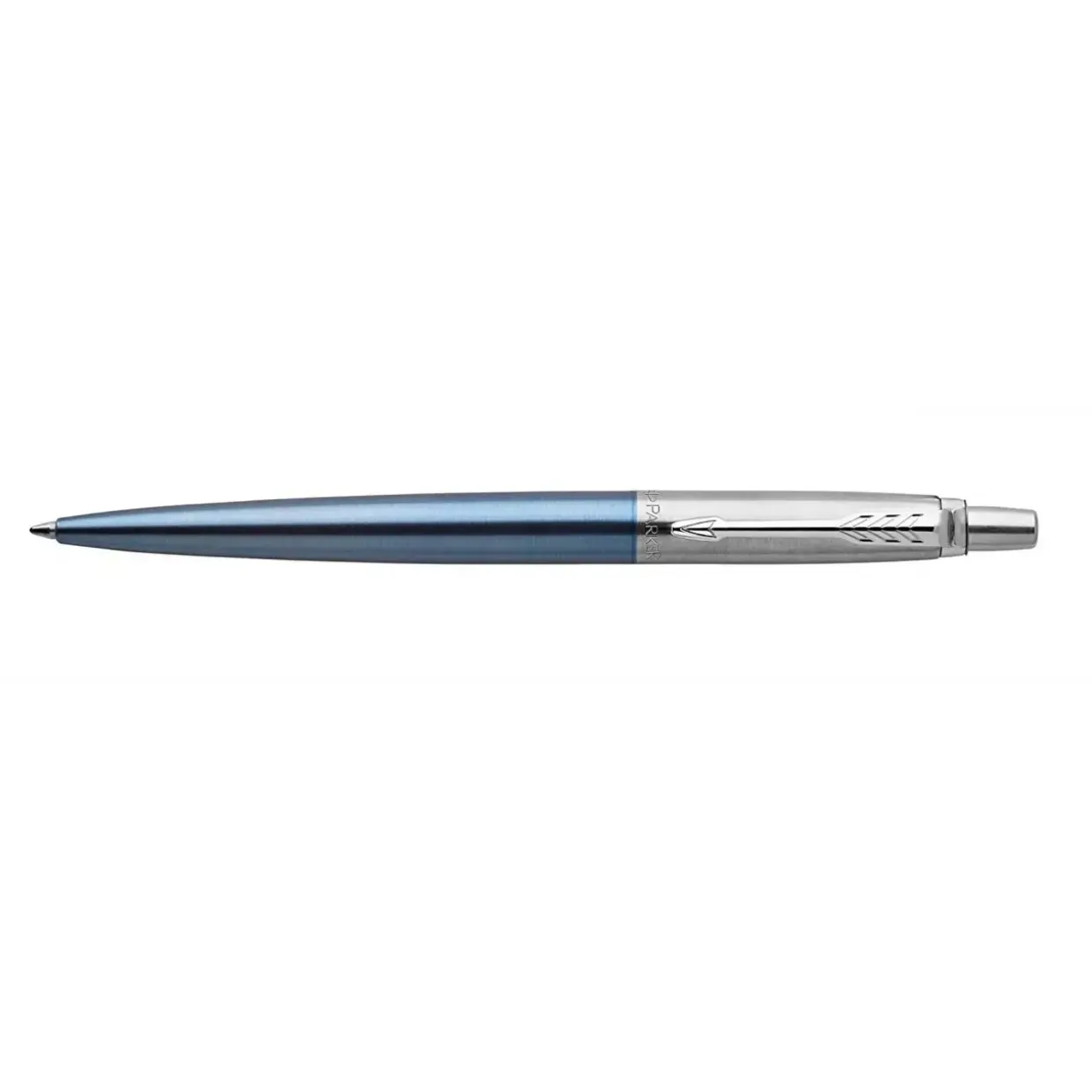Kuglepen - Parker Jotter Waterloo Blue Chrome Trim - Blå skrift - Medium