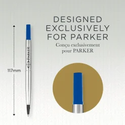 Kuglepen, Parker Refill Rollerball, QUINK M tip blue ink - Køb minimum 12 stk.