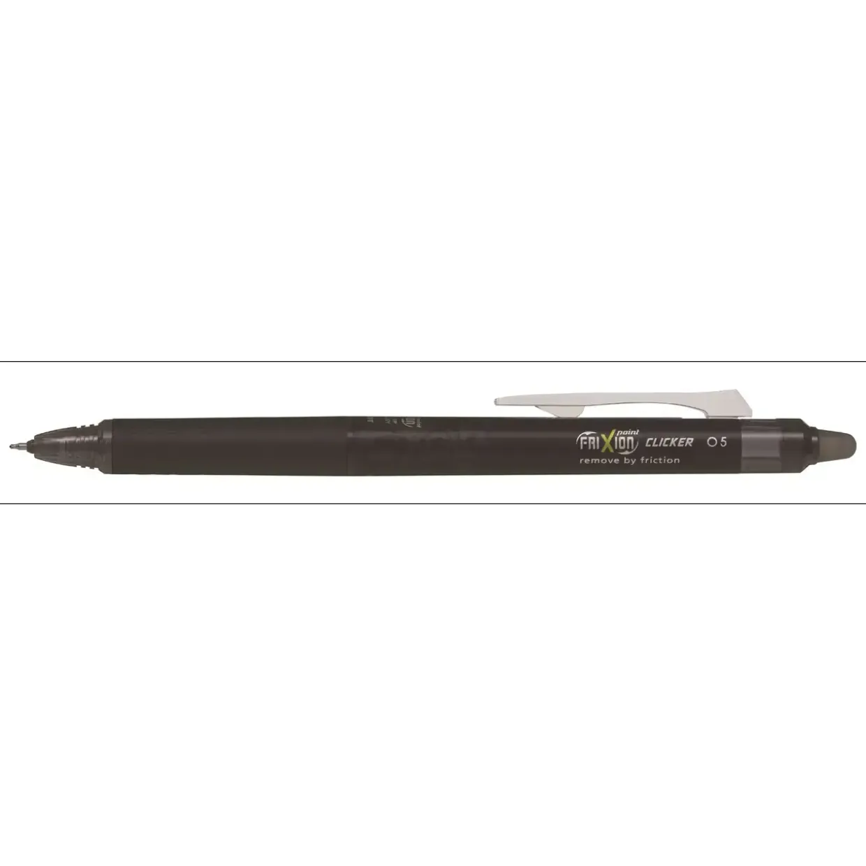 Kuglepen Pilot Frixion Point Clicker m. klik 0,5 sort - Køb minimum 12 stk.