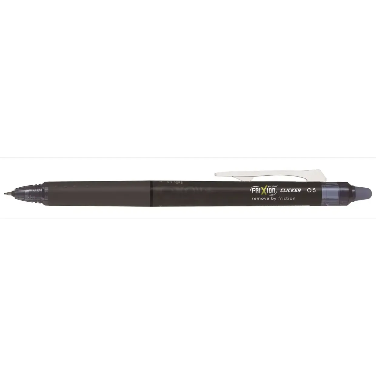 Kuglepen Pilot Frixion Point Clicker m. klik 0,5 blå sort - Køb minimum 12 stk.