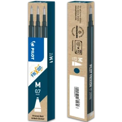 Kuglepen refill blåsort til Pilot Frixion Clicker 0,7 mm - Sæt med 3 stk