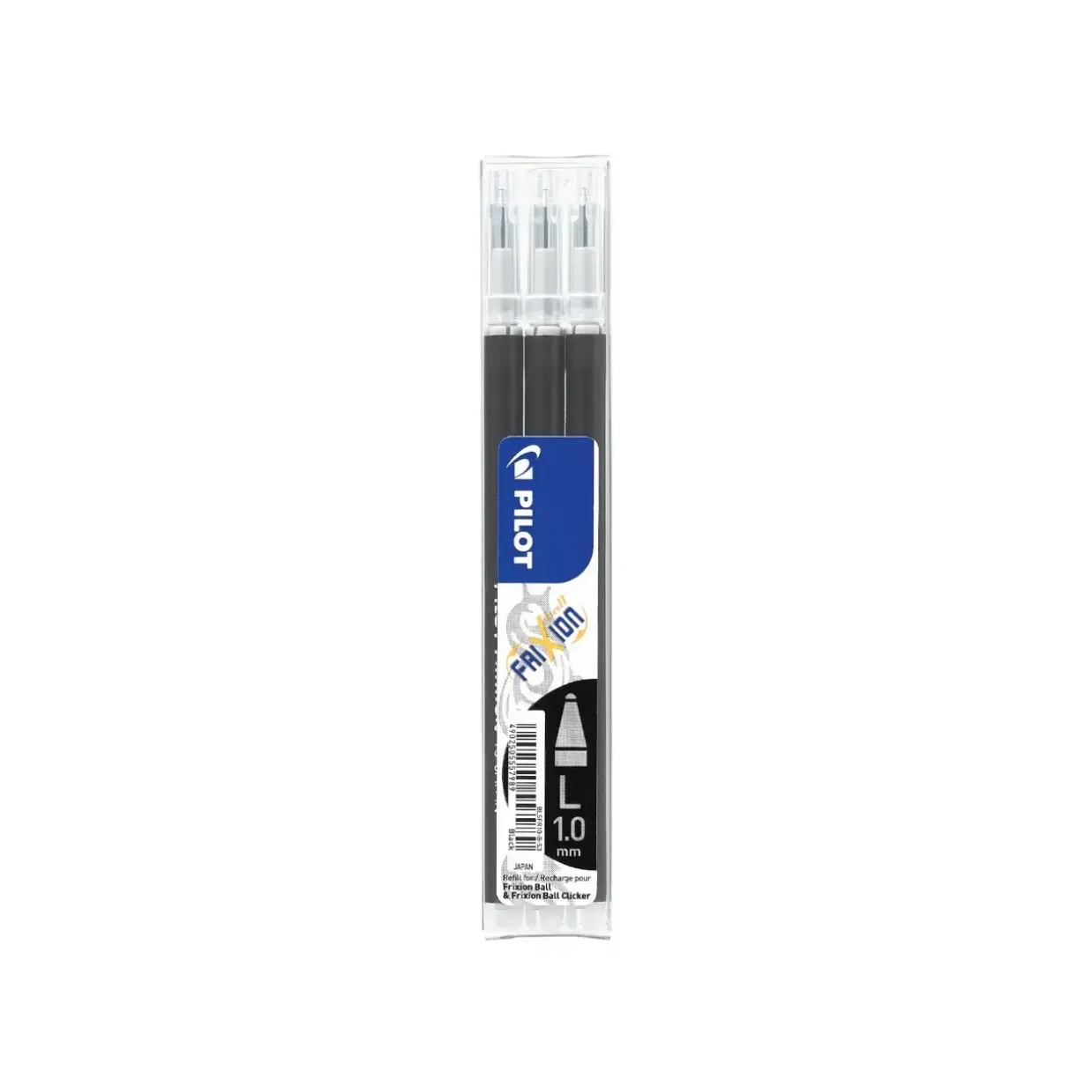 Kuglepen refill Pilot Frixion Clicker m. klik 1,0 sort (3 stk)