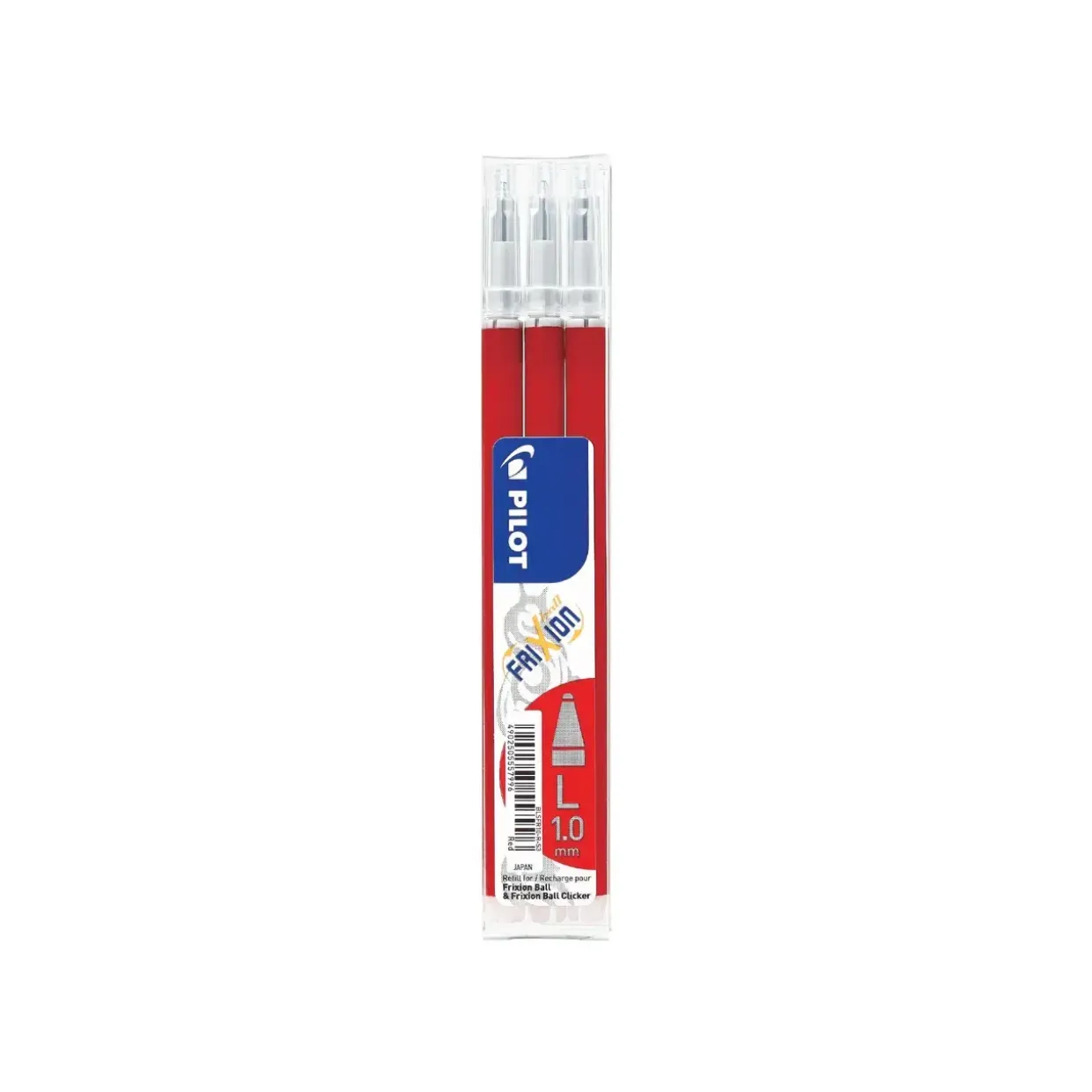 Kuglepen refill Pilot Frixion Clicker m. klik 1,0 rød (3 stk)