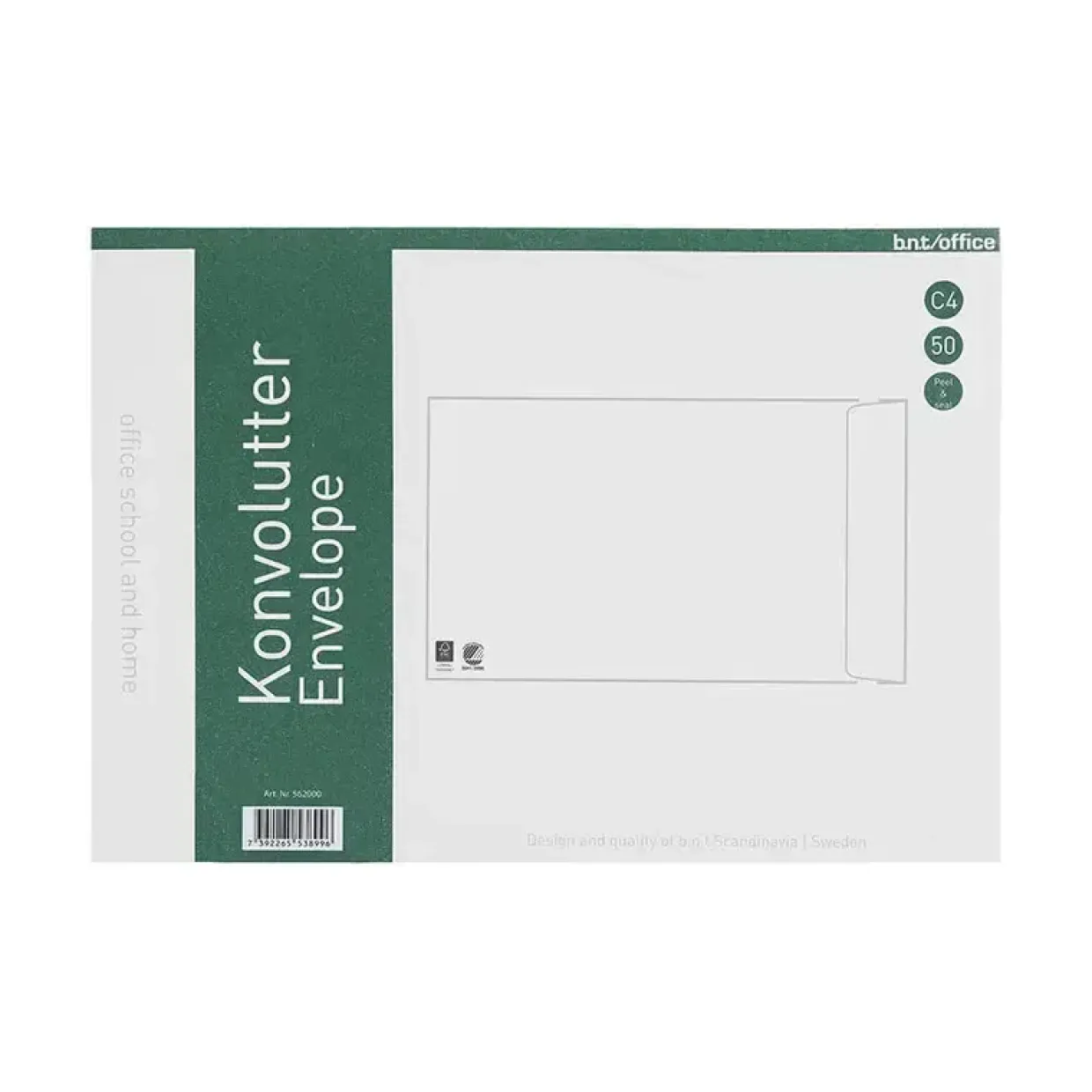Kuverter C4P 80g Peel & Seal 229x324mm 50stk/pak