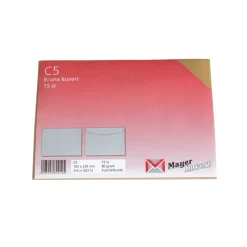 Kuvert - Mayer C5 MG - Fugtklæbende - Brun - Køb minimum 30 stk.